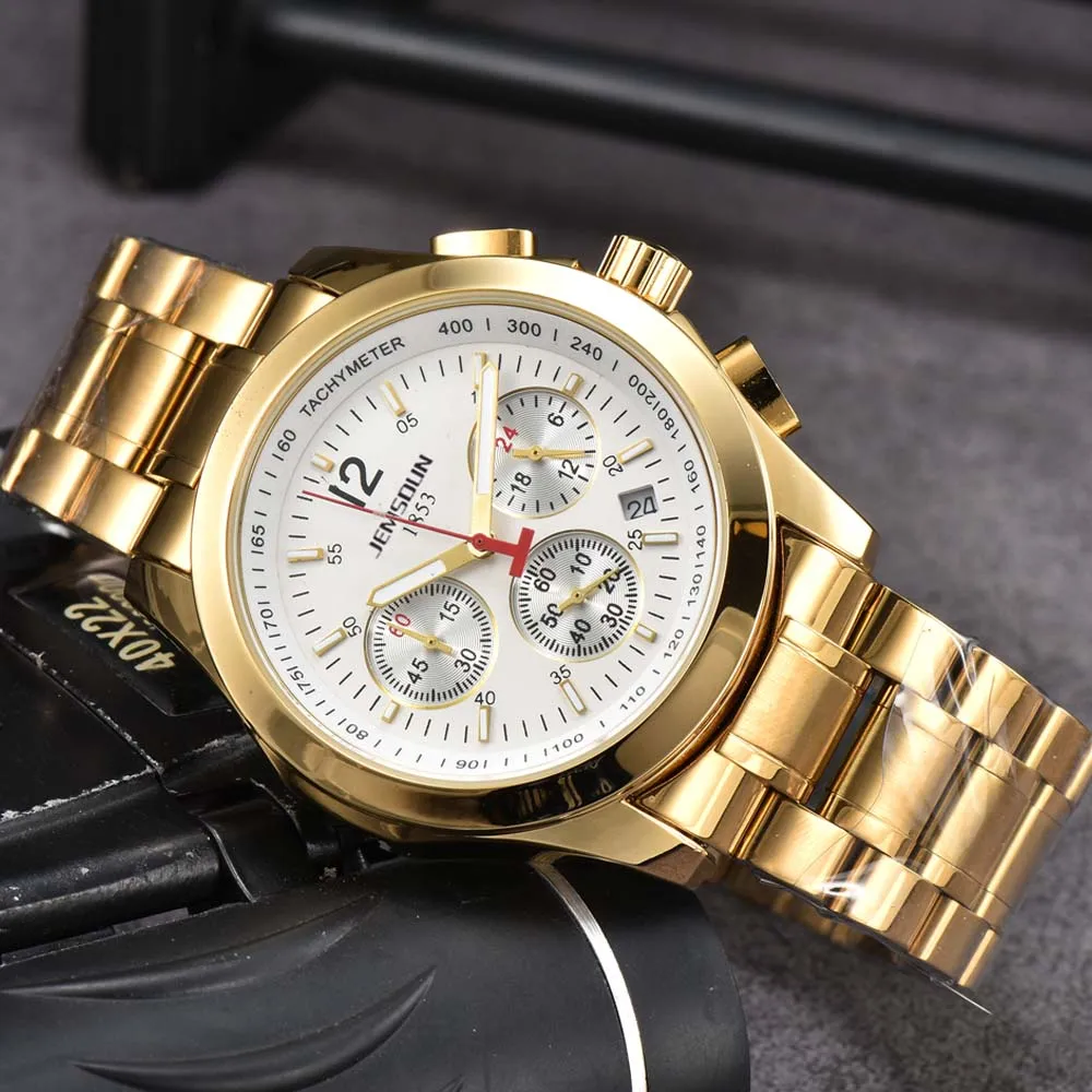 

High New Quality Original Brand Watches for Men Multifunction Full Stainless Steel Quartz Watch Chronograph Automatic Date Clock