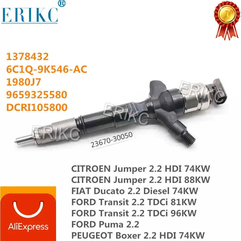 23670-30050 2367030050 23670-39095 95000-5880 23670-39096 095000 -5881 12F54006 Дизельная форсунка Common Rail в сборе для