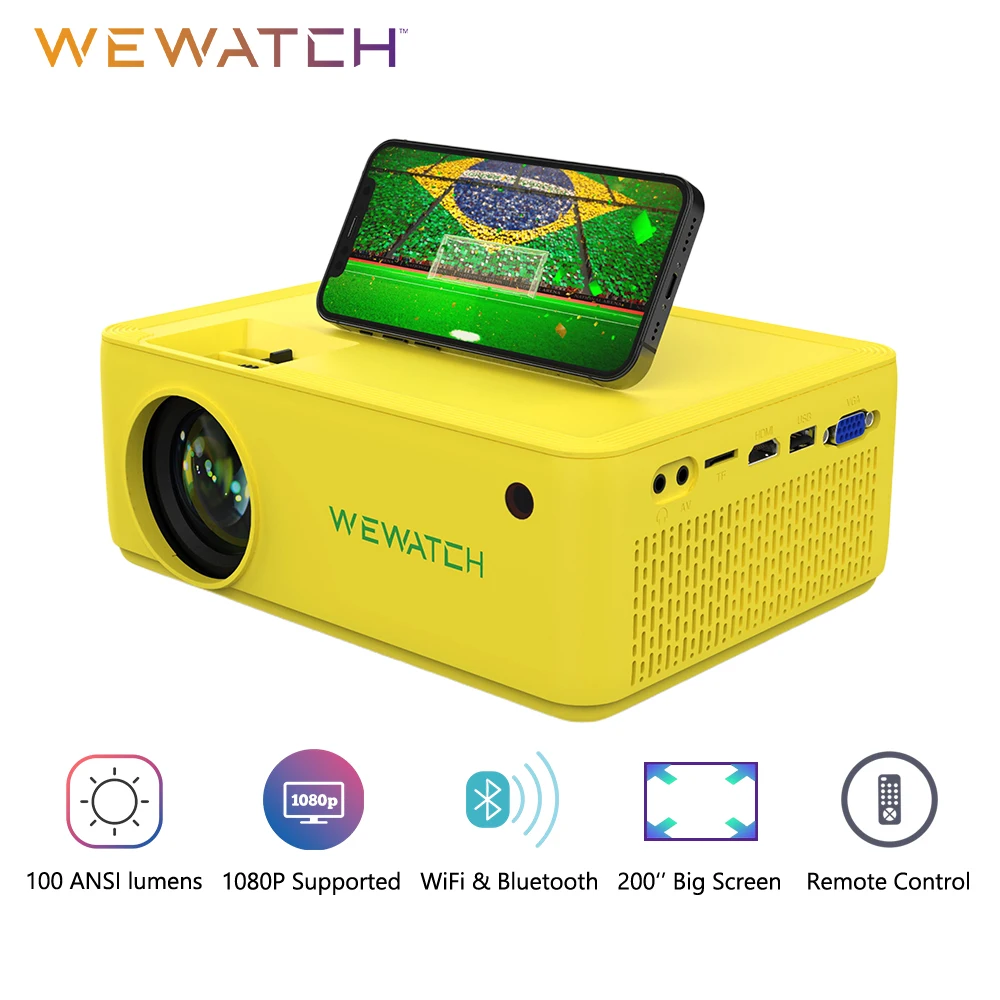 

【Fans Benefits】 WEWATCH V10G 8500Lumens Portable Projector Native 1280*720 HD 1080P Supported Home Mini Movie Proyectors