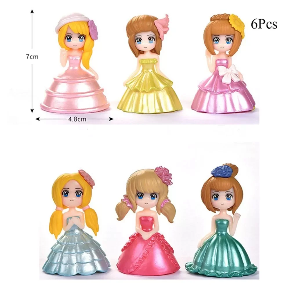 

2022New princess doll micro landscape cake decoration accessories 6pcs