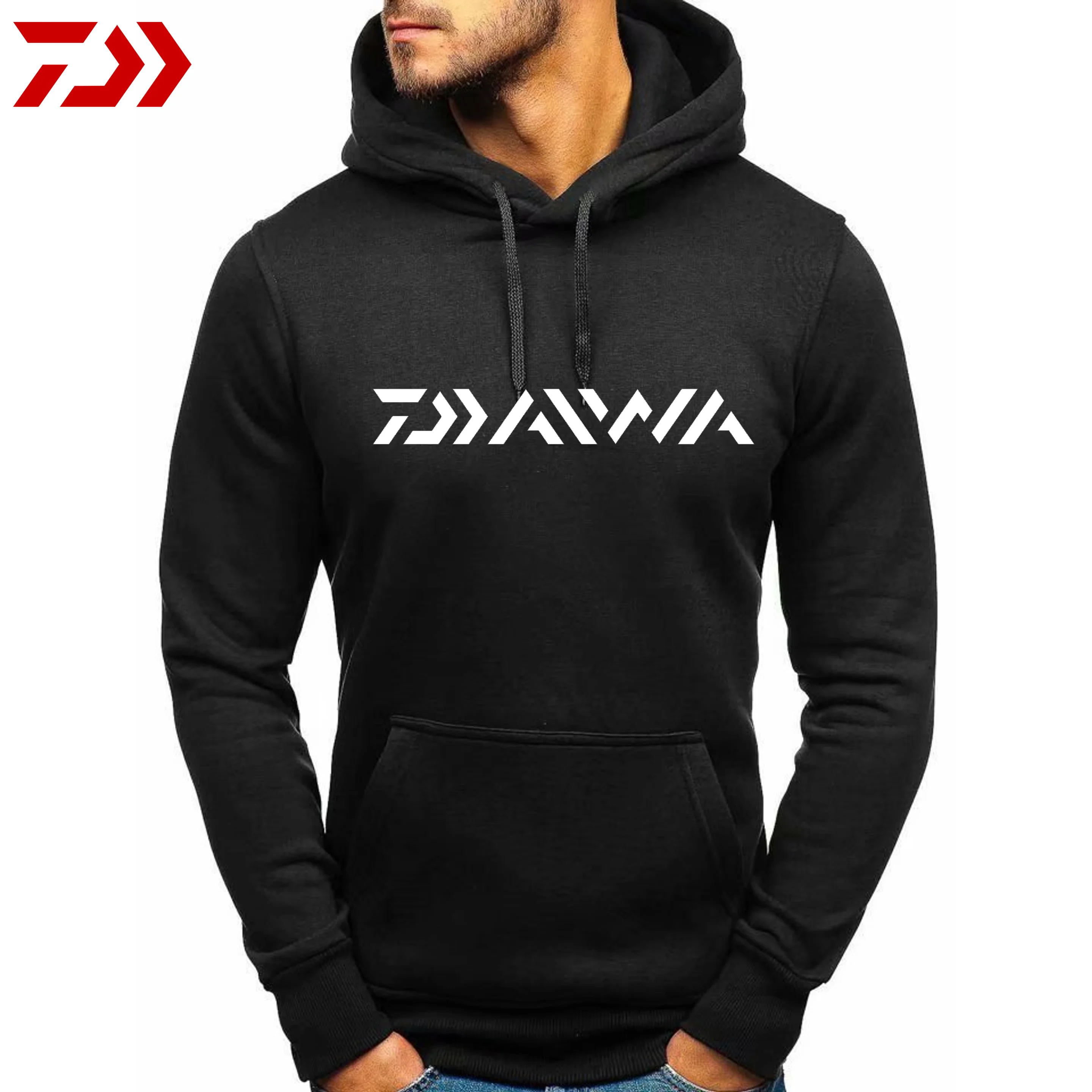 

DAIWA Fishing Clothing Fleece Sweater 2022 Spring Fashion Outdoor Camping Mountaineering Sportswear Long Sleeve Men's Top Hoodie