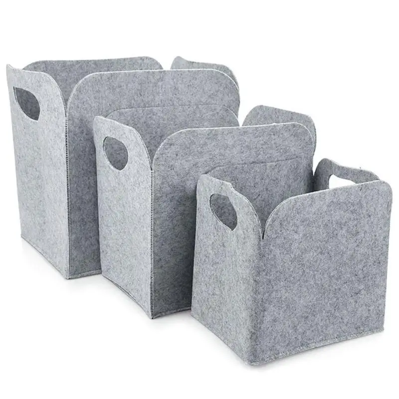 

Sundry Felt Basket Dark Gray Durable Organize Storage Foldable Storage Felt Storage Basket Grocery Basket Not Easy To Loose Felt