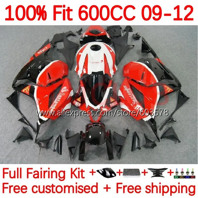 

Инъекция для HONDA CBR 600 CBR600 RR CC 600RR F5 красный глянцевый CBR600RR 2009 2010 2011 2012 600CC 09 10 11 12 обтекатель 146No.44