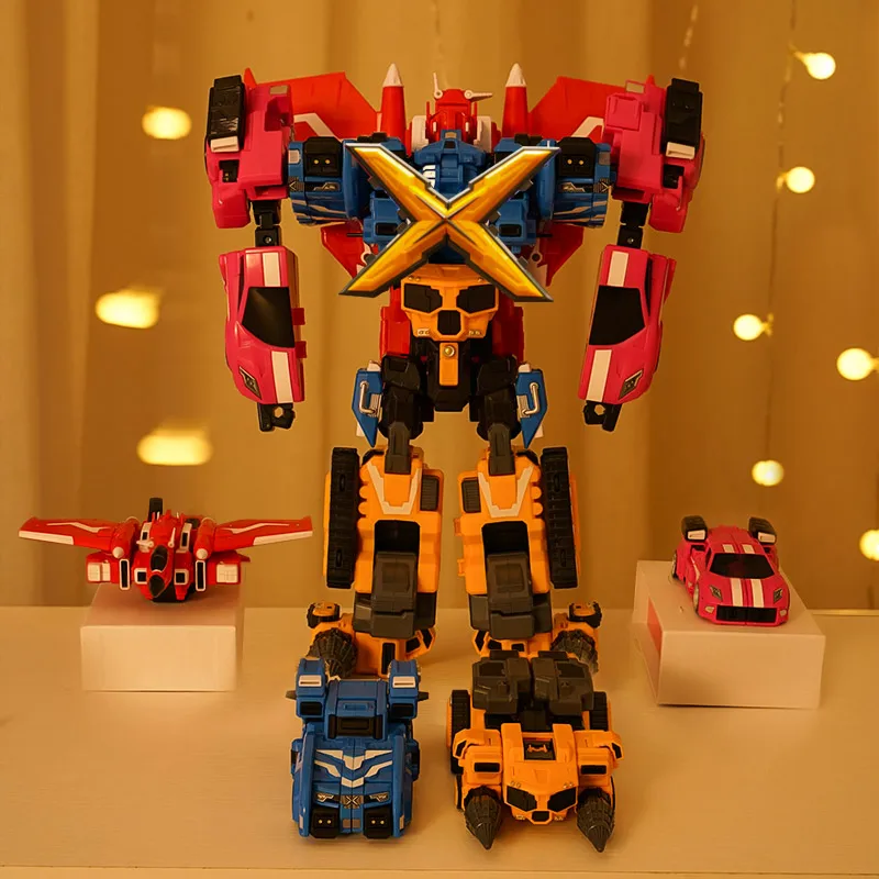 Черный Дракон Mecha Miniforce деформированный динозавр робот