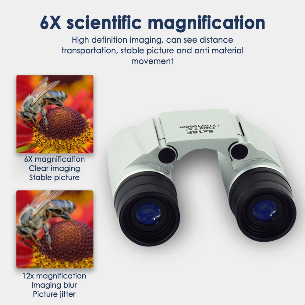 

2023 6X18 Binoculars Telescope Professional HD Binoculars Long Range Waterproof Automatic Focus BK7 for Bird Watching for