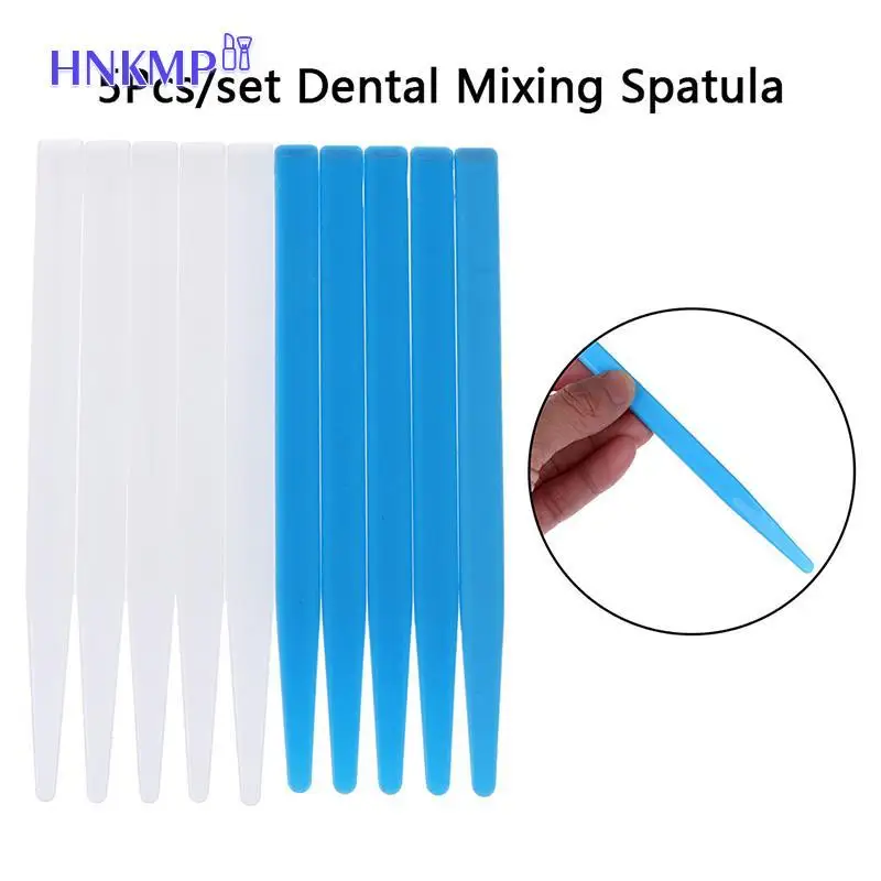 

5Pcs Dental Mixing Spatulas Plastic Dental Blue Alginate Mixing Plaster Spatula For Impression Material Dental Tools New