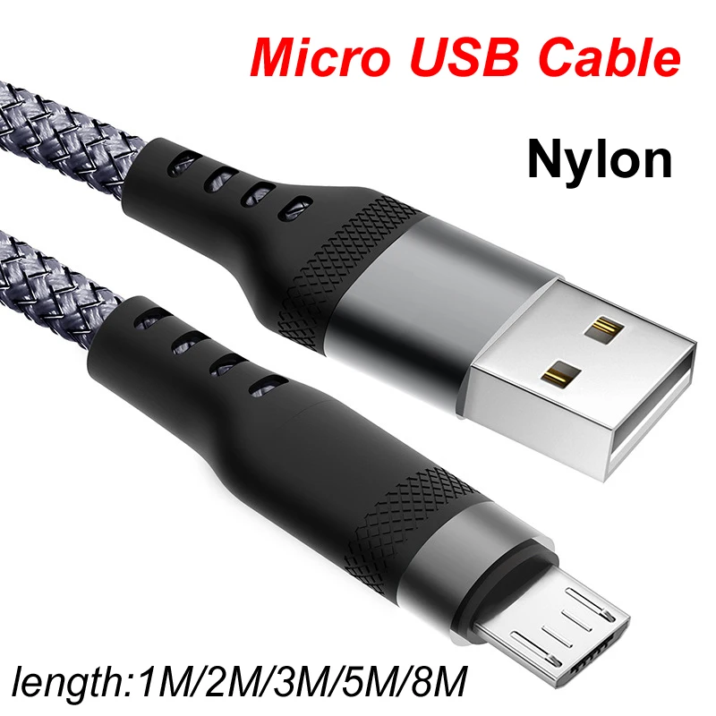 Нейлоновый кабель Micro USB 5 А