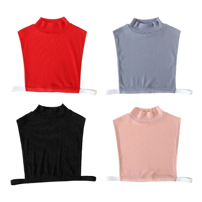 

Элегантный женский свитер с мерцающей серебряной нитью и съемным воротником, рубашка, швейные принадлежности, пуловер с