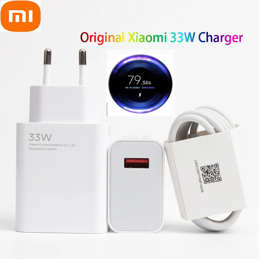 Зарядное устройство 33 Вт для xiaomi с европейской турбозарядкой оригинальный