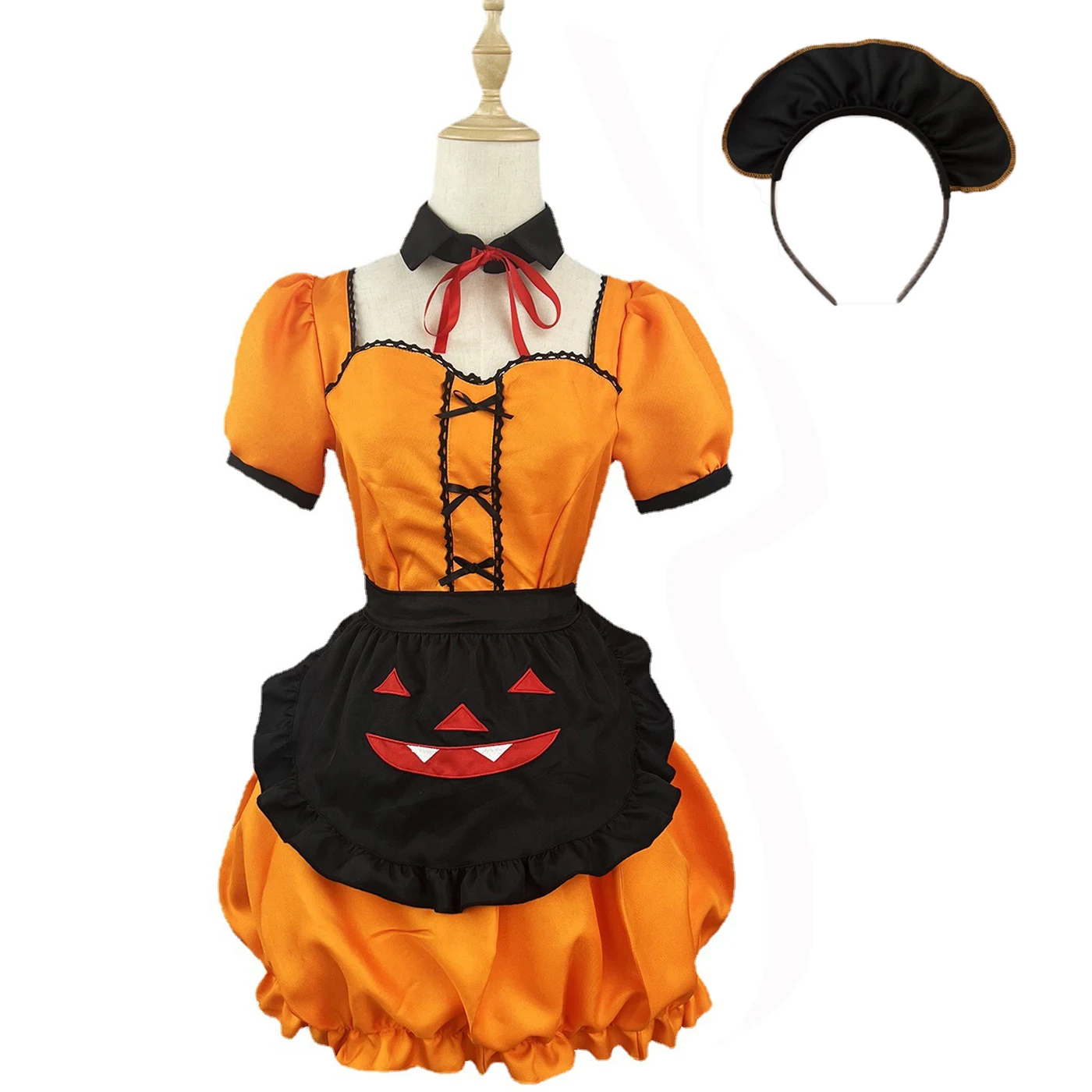 

Женский костюм горничной для Хэллоуина, костюм тыквы
