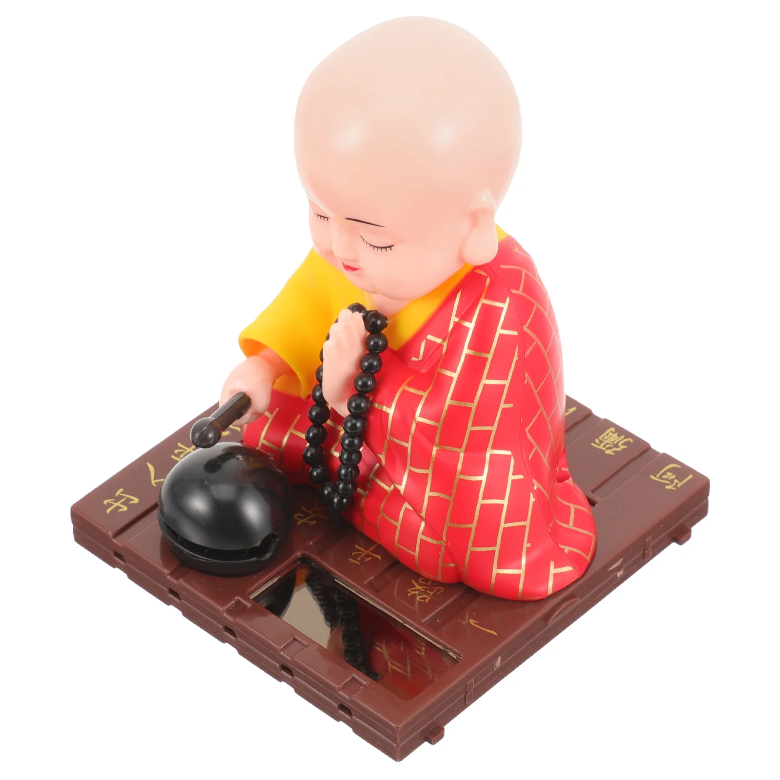 Украшения статуя монаха солнечная встряхивающая голова приборная панель