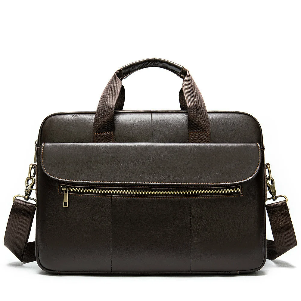 Genuine Messenger Computer Laptop Bag Men Leather Male Package Business Affairs Man Briefcase Handbag Single Shoulder Satchel