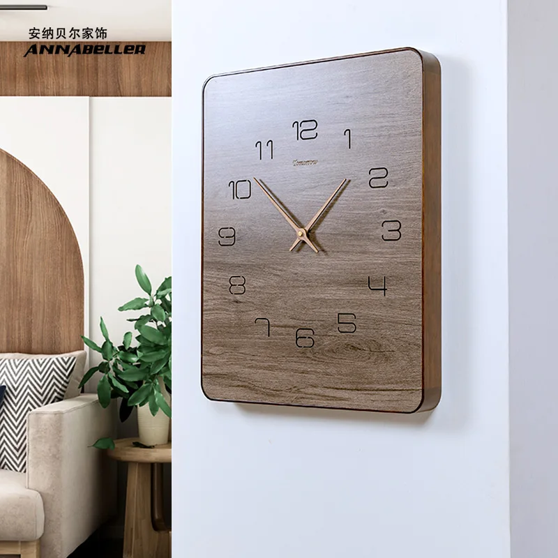 

Meter Box Decorative Painting Wall Clock Modern Silent Wood Electric Brake Box Blocking Weak Air Open Box Meter Box Clocks Gift
