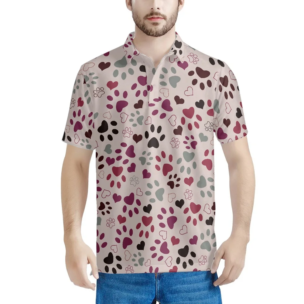 

Мужская рубашка-поло с коротким рукавом и принтом в виде собаки