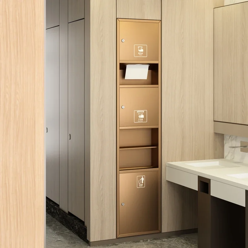 3-в-1 поднос для полотенец из нержавеющей стали скрытый держатель туалетной