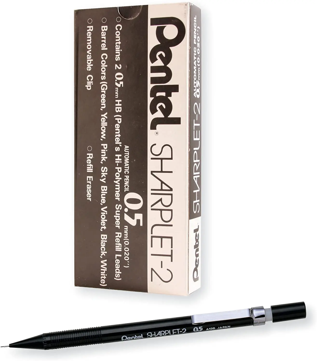 

12 шт./корт. Pentel Sharplet-2 механический карандаш из синтетического сплава 0,5/0,7/0,9 мм Япония черный/синий/зеленый светильник-синий/розовый