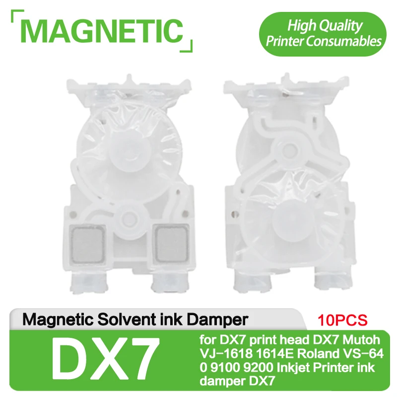 Amortecedor de Tinta Magnético Solvente 10x para Cabeça de Impressão Dx7 Mutoh Tablete 1614e Roland Vs640 9100 9200 Amortecedor de Tinta para Impressora Jato de Tinta Dx7