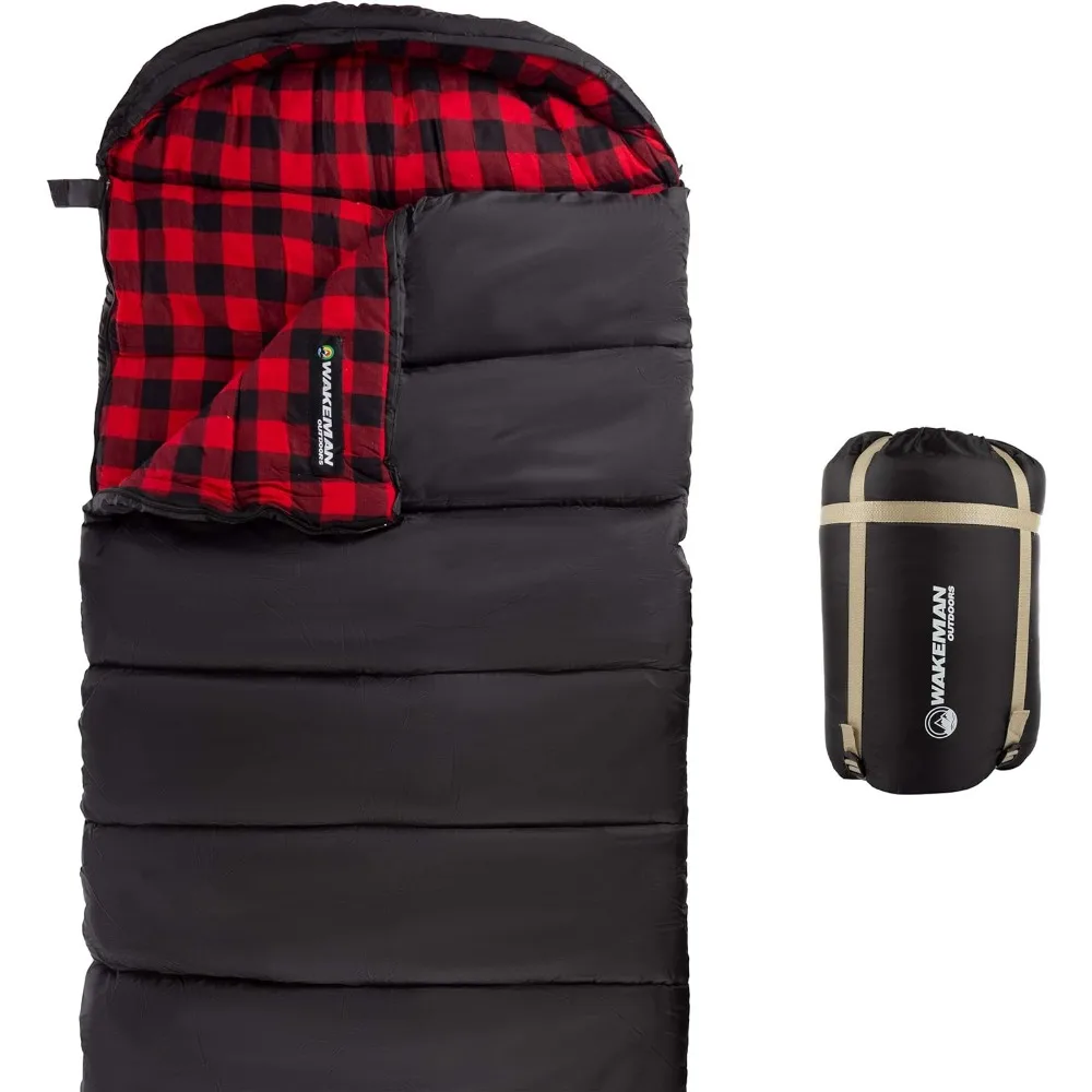 

XL Sleeping Bag - 32F Comfort Rated 3-Season Envelope-Style Sleep Bag with Hood for Backpacking, Hiking, and Camping