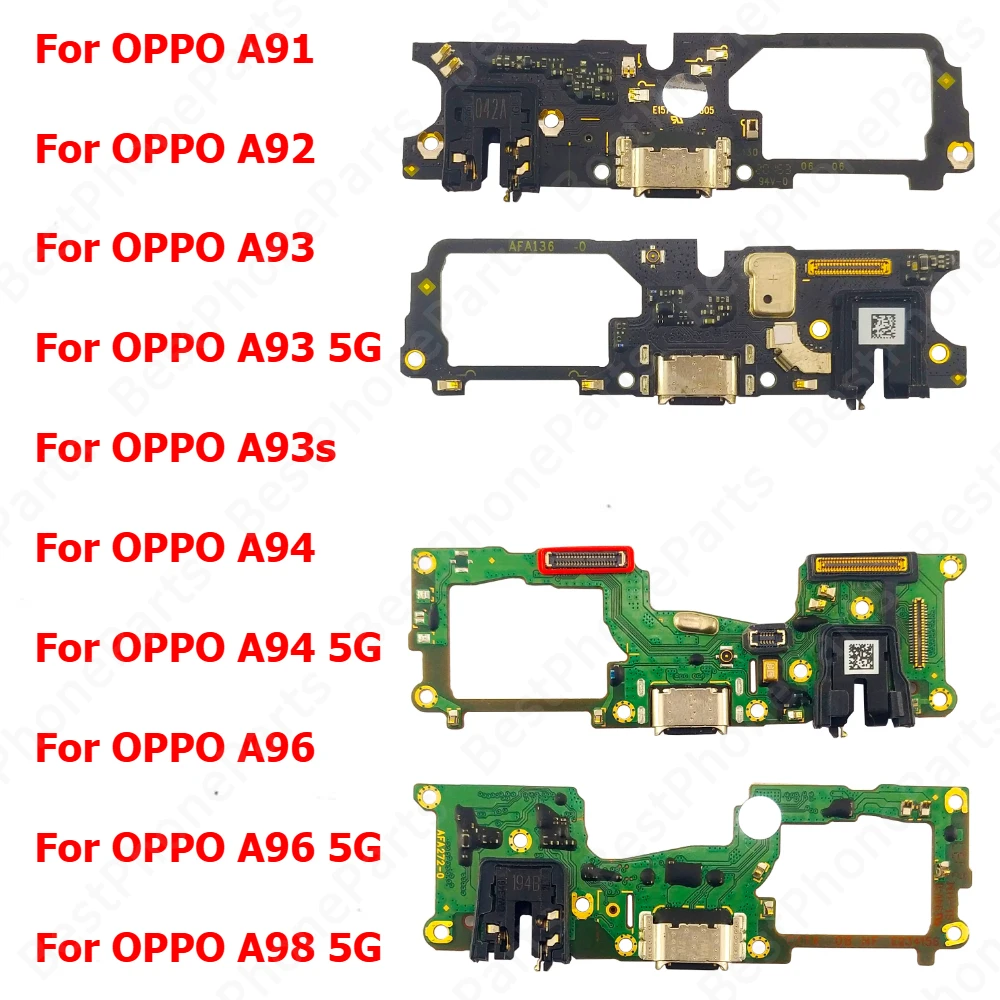 Зарядная плата для OPPO A98 A96 A95 A94 A93 A93s A92 A91 4G 5G, зарядный порт, пластина, ленточный разъем, USB-разъем, детали телефона, гибкие (art.: 3920d08f76f16) - 3920d08f76f16