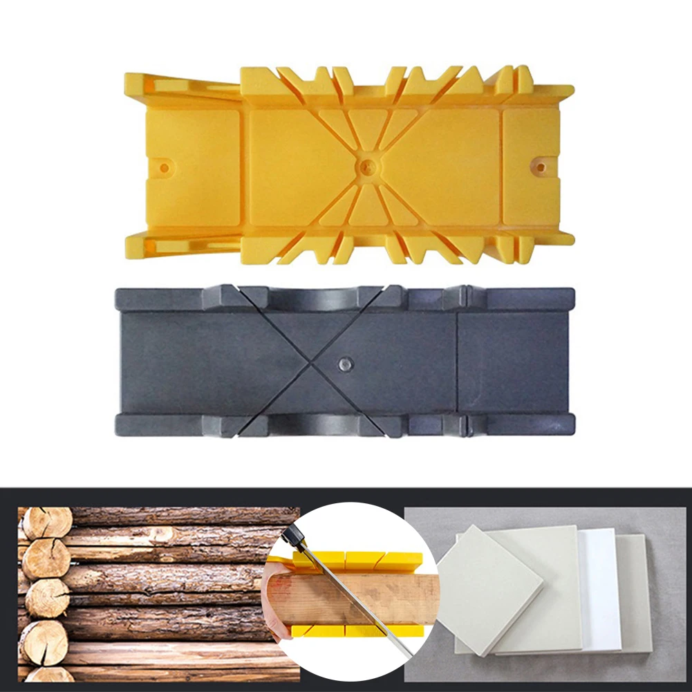 1PC Mitre Saw Box 45/90 Degree Woodworking Mitre Box Cabinet Mitre Saw Box Wood Cutting Clamping Hand Tools