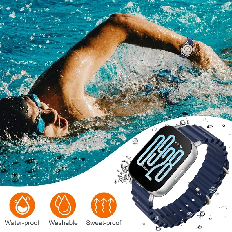 Ремешок Ocean для Redmi Watch 5, активный Correa, мягкий силиконовый ремешок для часов Xiaomi Redmi Watch 5 Lite, спортивный браслет, аксессуары (art.: 3920caaf2b2e7) - 3920caaf2b2e7