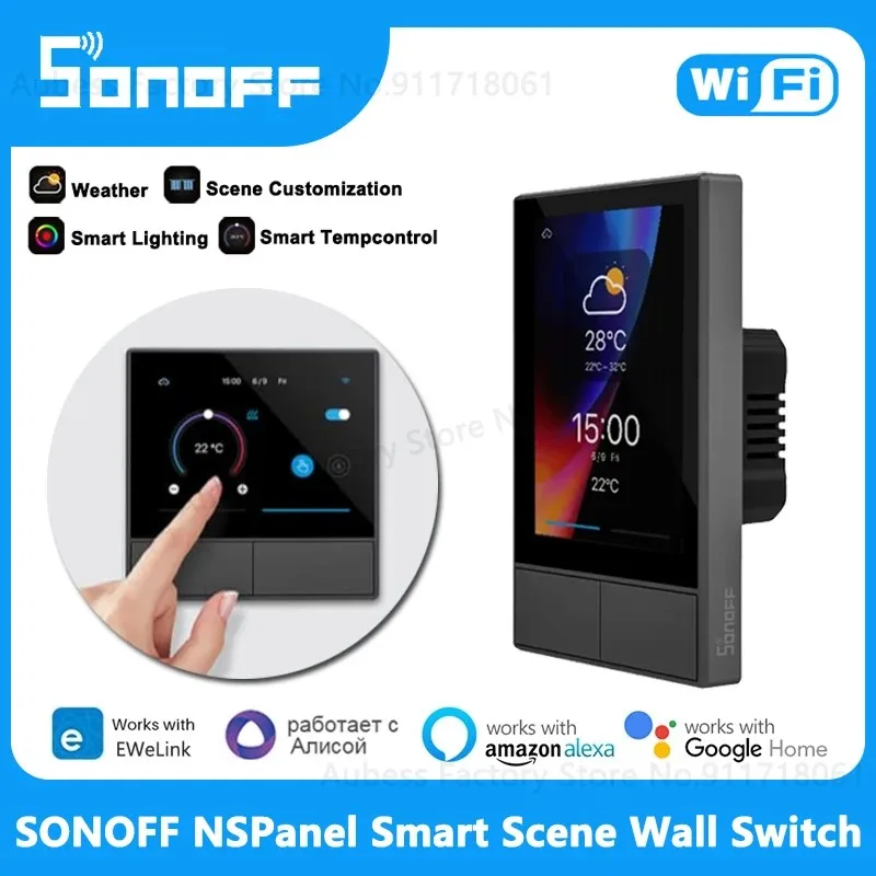 

Переключатель SONOFF NSPanel с поддержкой Wi-Fi и сенсорным экраном