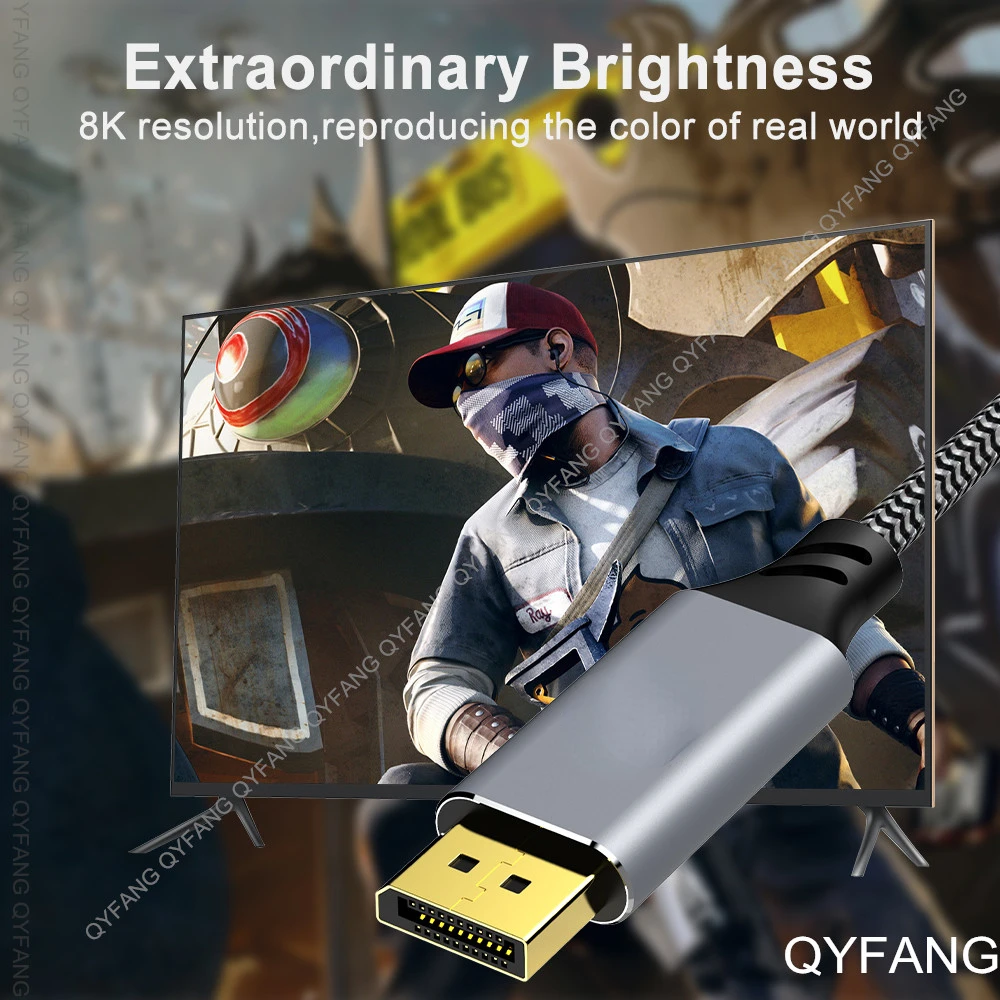 

3 USB C to DP1.4 Cable Type c to Displayport Cable DP1.4 8K@60Hz 4K@144Hz for MacBook Pro USB3.1 to Display port