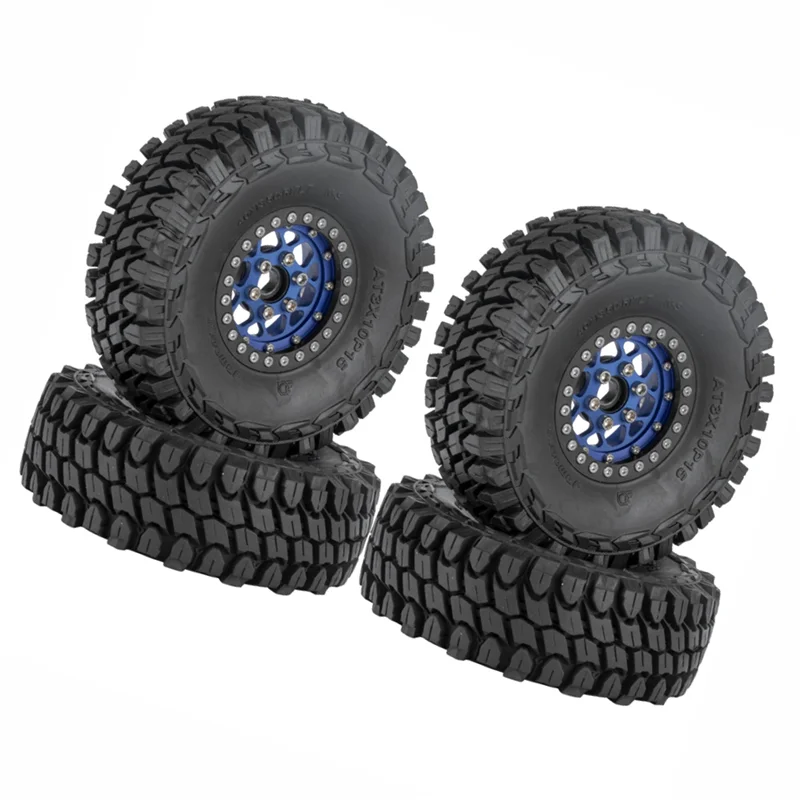 

4PCS 110Mm 1.9 Beadlock Wheel Rim Tires Set for 1/10 RC Crawler Car Traxxas TRX4 RC4WD D90 Axial SCX10 II III Redcat,3