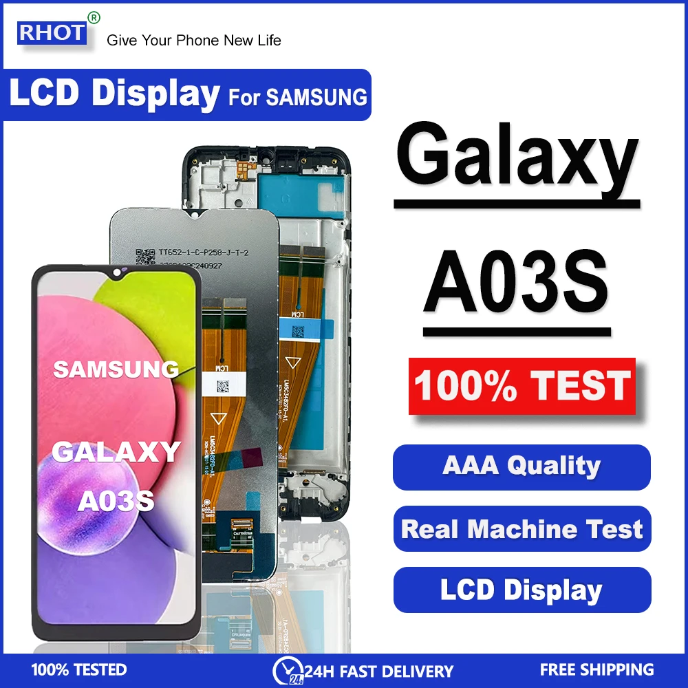 6 5 &quot100% протестирован для Samsung Galaxy A03S ЖК-дисплей с цифровым преобразователем
