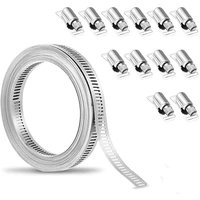hot hose clamp 34 5ft adjustable with 12 fasteners duct clamps for automotive heating cooling cables tubes diy hose clamps