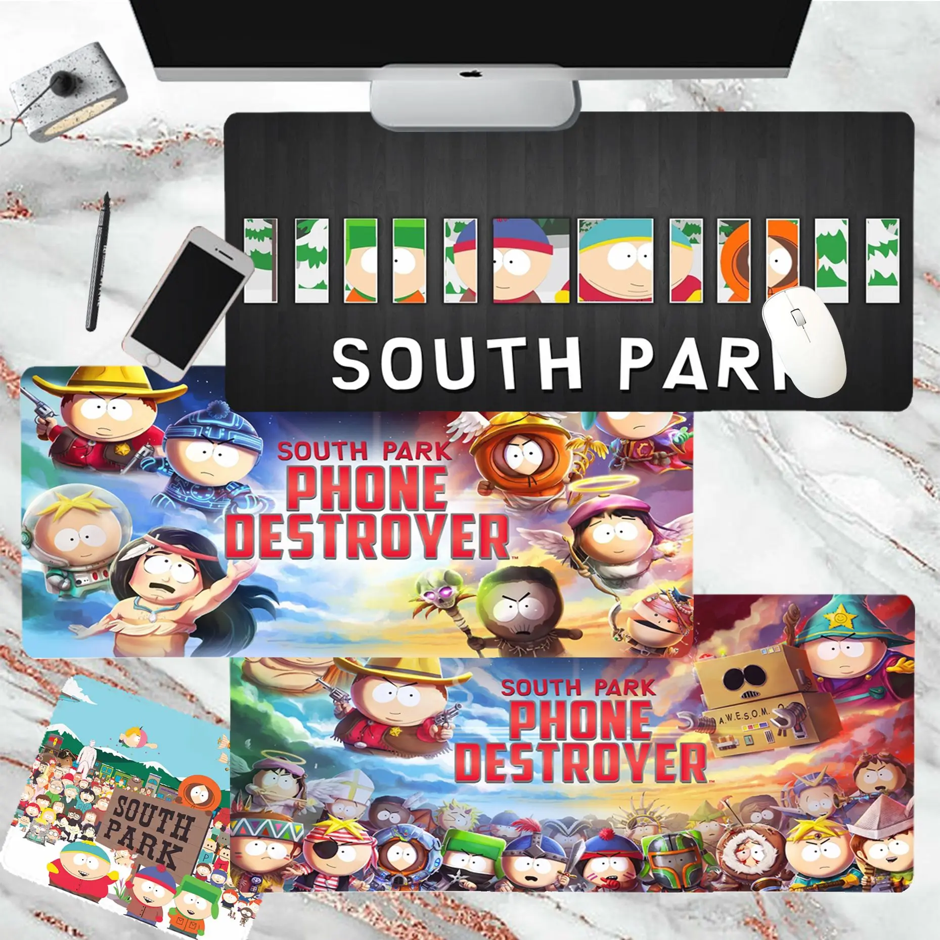 

Funny S-South P-Park Mousepad girl pad Keyboards Mat Rubber Gaming mousepad Desk Size for large Edge Locking Game Keyboard Pad
