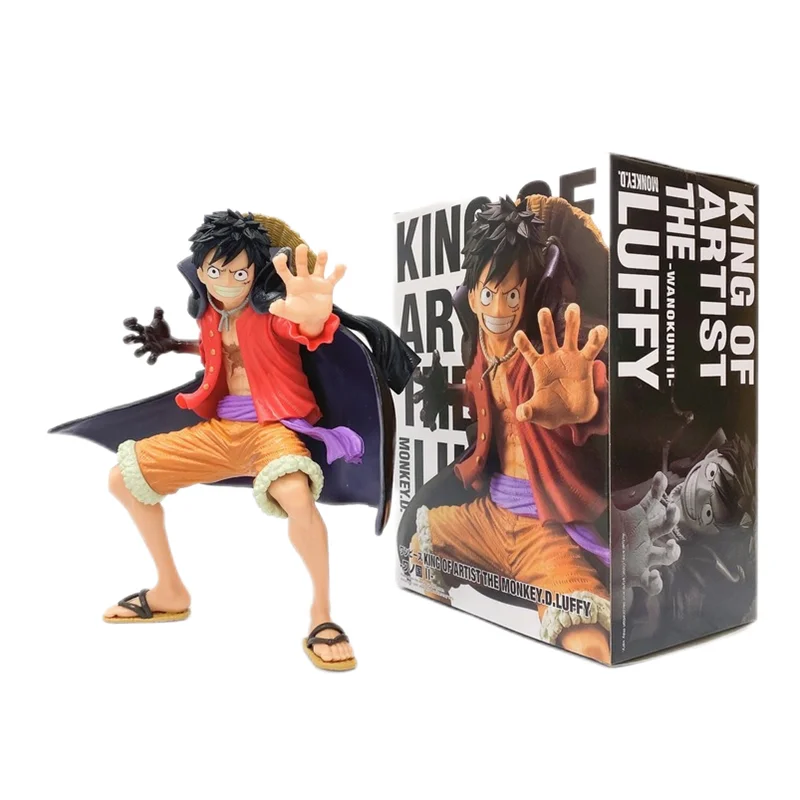 

One Piece Anime Monkey D Luffy Ghost Island Battle Suit Wano Country Action Figure PVC Figurine Model Boy Toys 19cm
