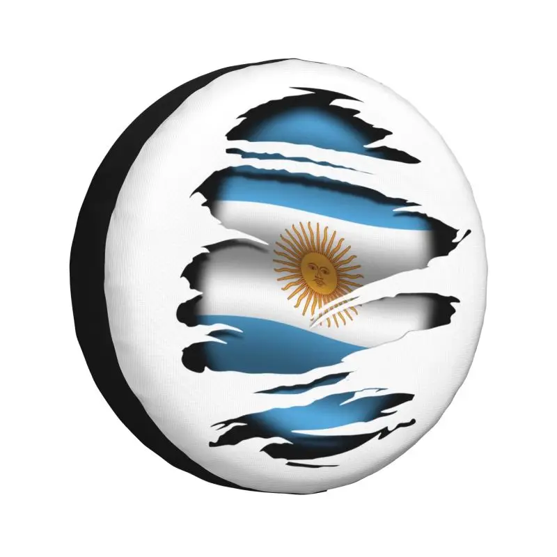 Изготовленный на заказ чехол для запасного колеса с рваным флагом Аргентины Prado