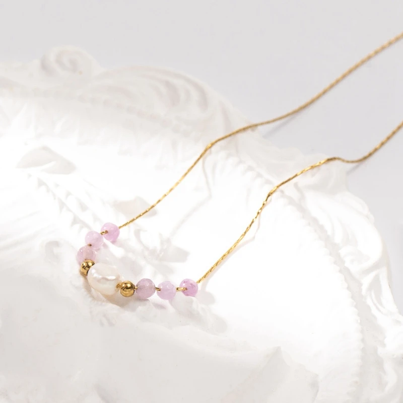 Fashion Pearl Beads Choker Necklace for Women Gold Color Stainless Steel Clavicle Chain Bohemian Jewelry Pendant Summer Gifts