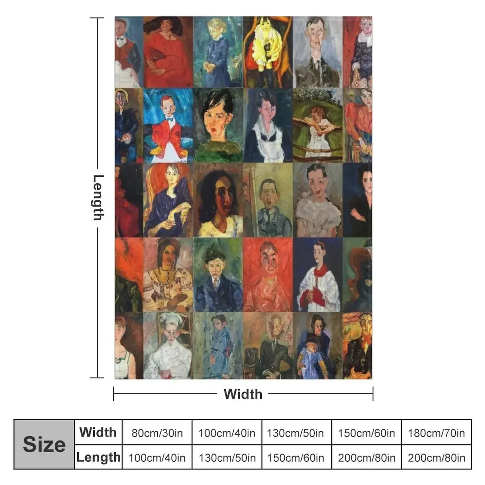 Пушистое одеяло Chaim Soutine Faces