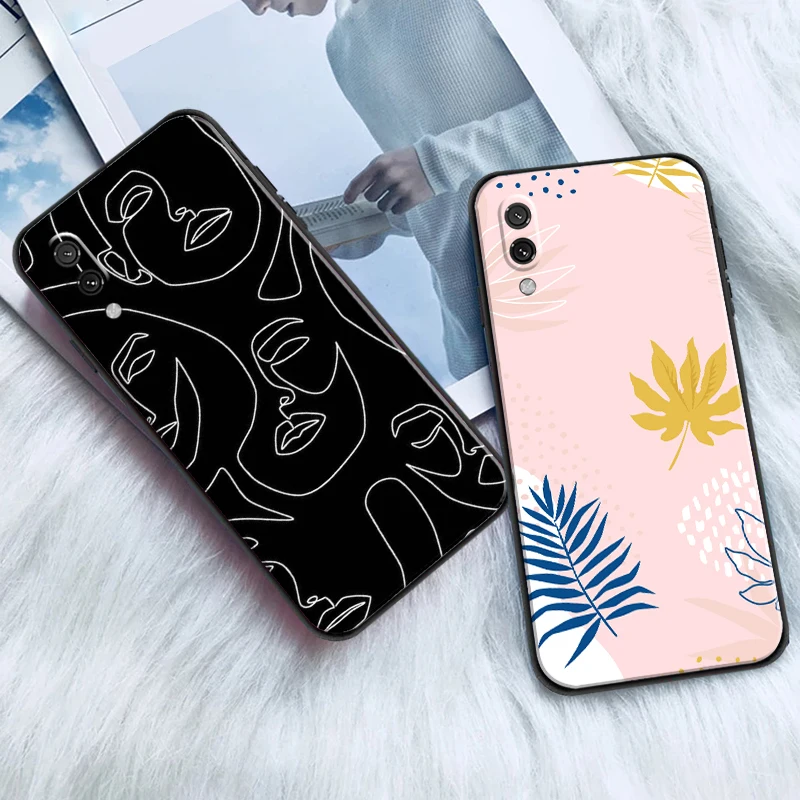 

Line Art Simple For Xiaomi Redmi 7 7A 8 8A 7 9i 9AT 9 9T 9A 9C Note 7 8 2021 Pro 8T Phone Case Carcasa Funda Soft