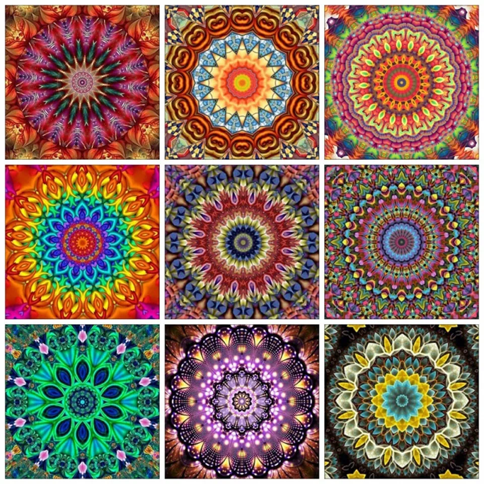 

5D Diy Diamond Painting Mandala Flower Full Rhinestones Embroidery Mosaic Art Cross Stitch Kits Home Decor New Arrivals 2023