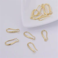 new fashion gold color plated brass ear wires hooks clasps connectors diy earrings findings basic jewelry making accessories