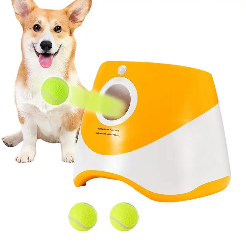 

Dog Ball Launcher Pet ToymTennis Launcher Automatic Throwing Machine Interactive Puppy Pet Fetch Toy Pet Accessories For Dogs