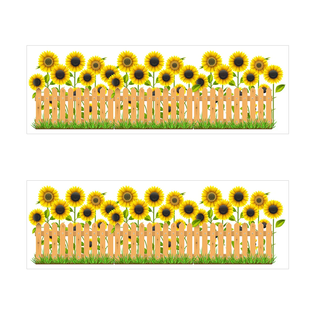 

4 Sheets Sunflower Stickers Cork Board Decorations Ornament Decorative Spring Bulletin Classroom Blackboard