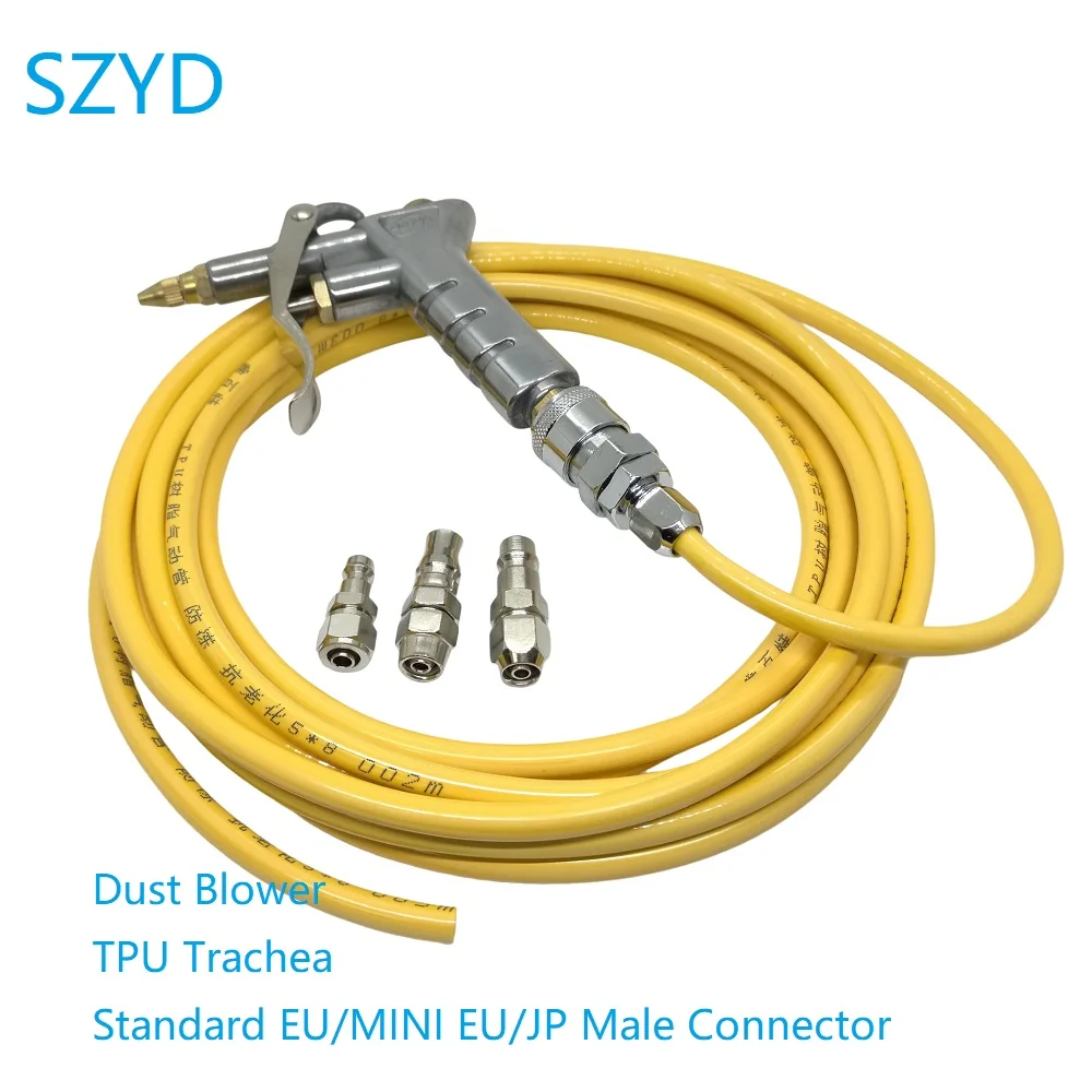 

Pneumatic Dust Blower With Yellow Air Tube 8*5mm TPU Trachea Standard EU/MINI EU/JP Male Head Connector