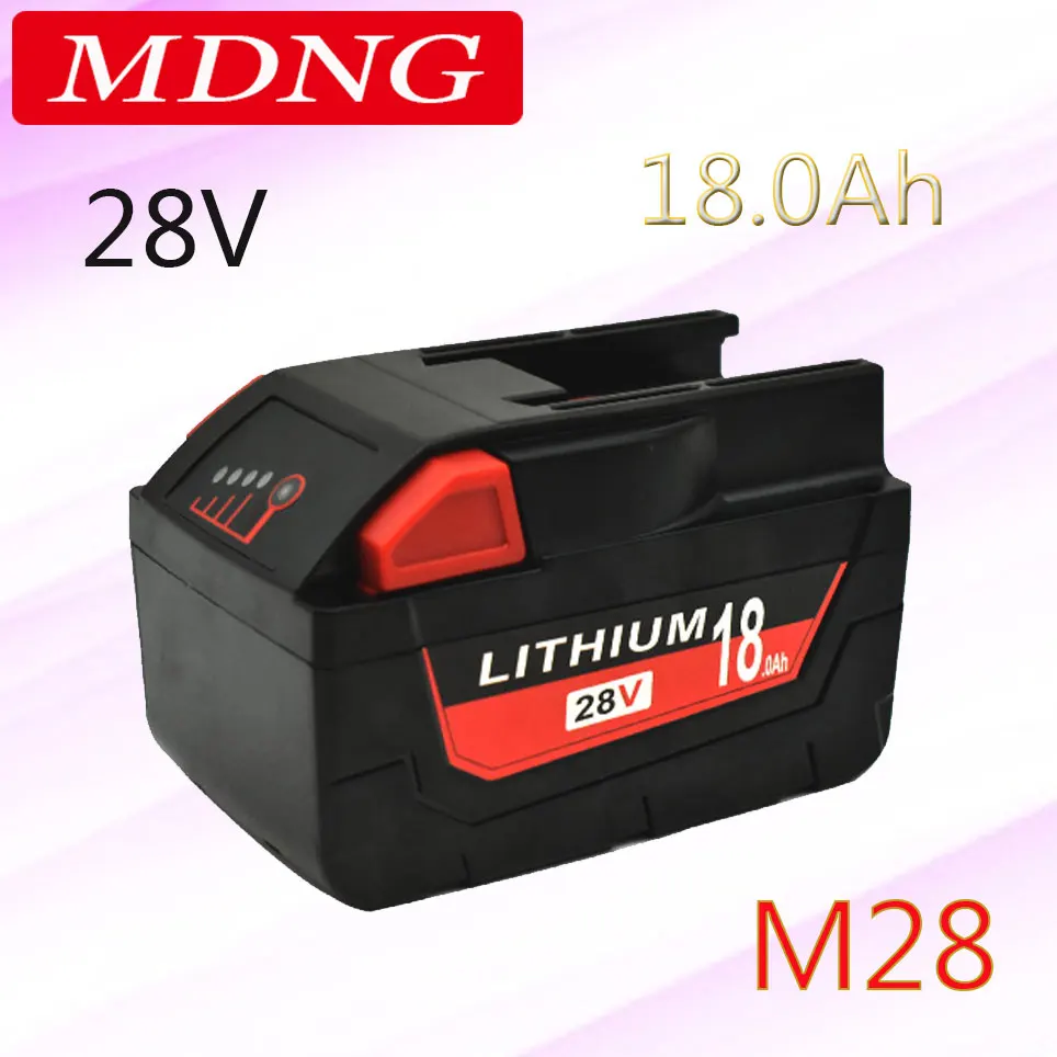 

100% Оригинальный аккумулятор 28 в 2830 Ач-0730 Ач M28 для Milwaukee, сменный литий-ионный аккумулятор для Milwaukee 28V M28 48-11--20 Tool