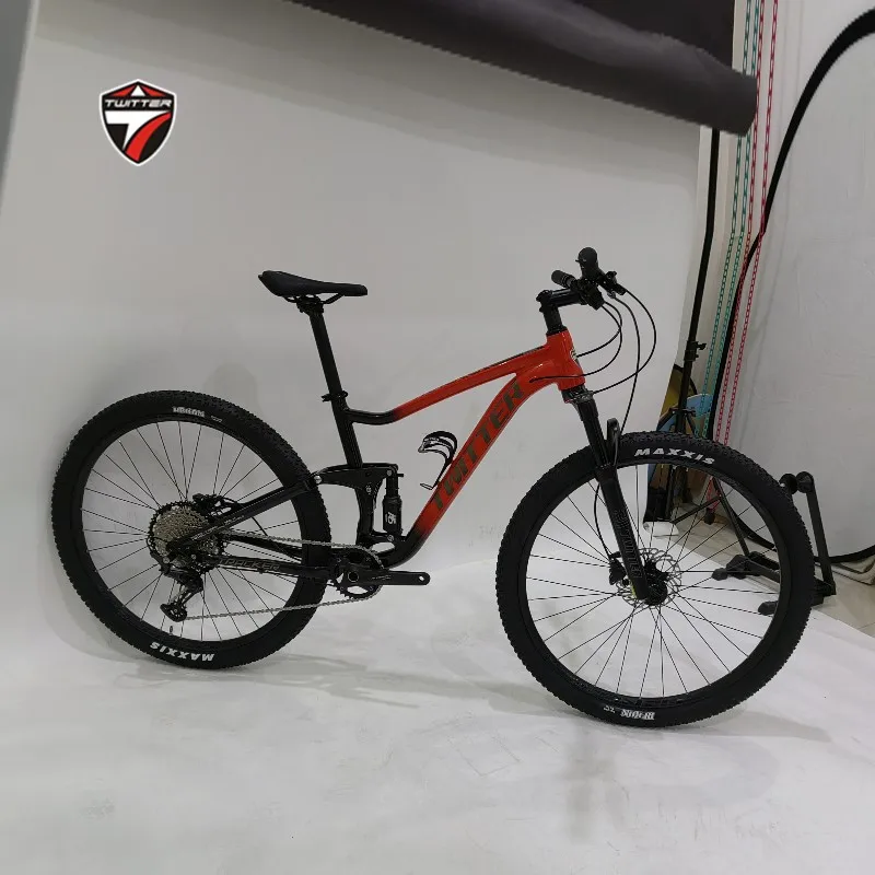 

TWITTER TRACKER Factory Wholesale Full Suspension Aluminum Alloy Bike 27.5/29er RS-13Speed Mountain Bike with Thru-Axle12*148mm