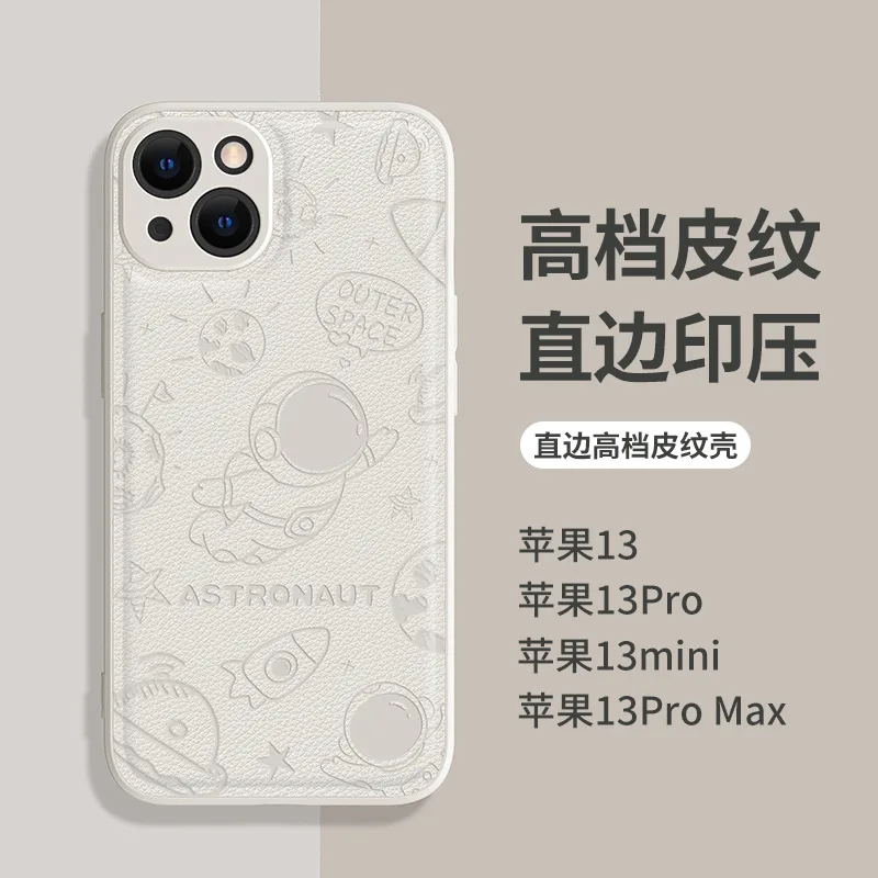

For IPhone 13 Pro Max Case Cartoon Cute Astronaut Phone Case for IPhone 11 12 Pro Max XS Max XR X 8 7 Plus Leather Soft Bumper
