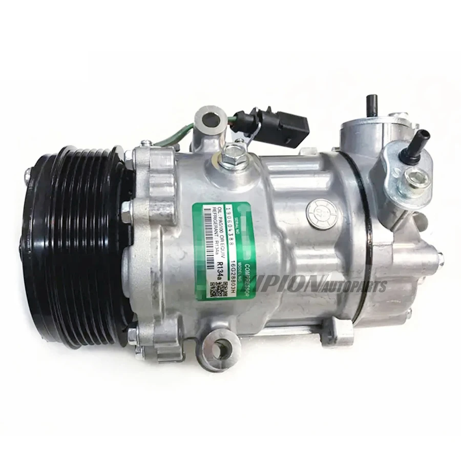 Фото Компрессор кондиционера SD6V12 для VW VOLKSWAGEN VENTO POLO SKODA RAPID 6R0820803A 6RF820803B 6RF820803 6RF820803D №2