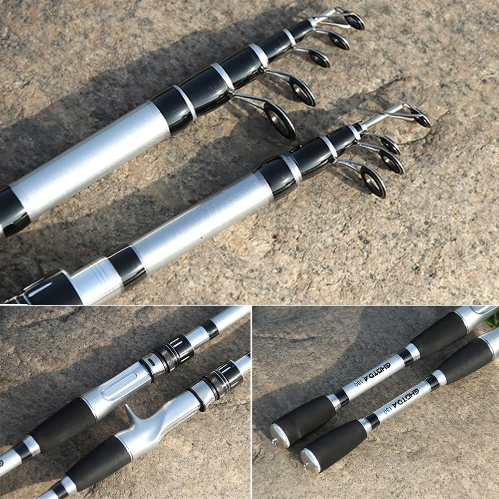 Набор телескопических удилищ для ловли на приманку 1 5-2 4 м короткое удилище