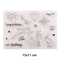 new arrival deer clear stamps for diy decoration diary journal planner craft scrapbooking silicone rubber stamps