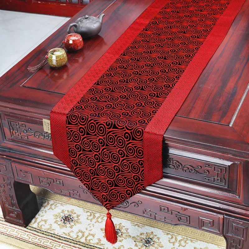 

Новый китайский Настольный флаг с вышивкой, разные варианты, Роскошные Настольные бегунки, домашнее свадебное украшение для стола, тканевое прикроватное полотенце