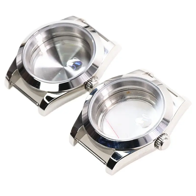 

36mm Oyster Perpetual Sapphire Glass With Magnifying Glass Steel Case For Seiko Nh35a Nh36 Movement Skx007 Watch Mod Accessories