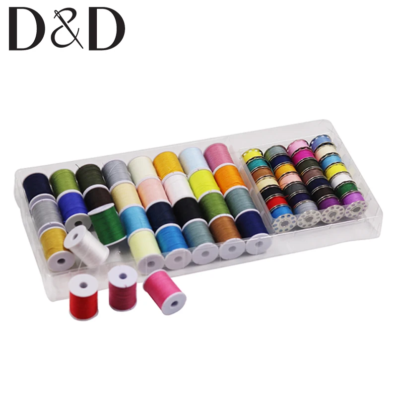 

60pcs Sewing Polyester Thread Sewing Machine Bobbins and Thread Spools Sewing Kit for DIY Sewing Supplies